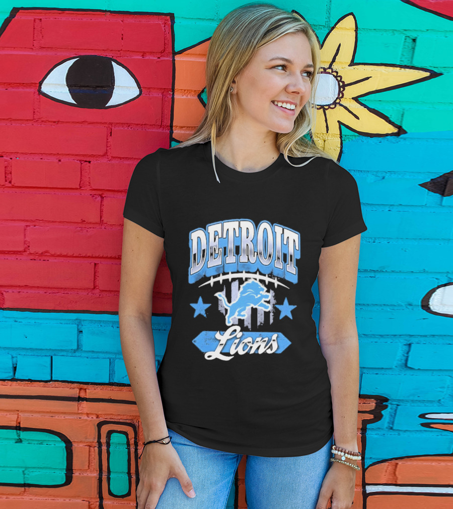 Detroit Lions Americana 2026 Stars Stripes Football Fan Gear T-Shirt
