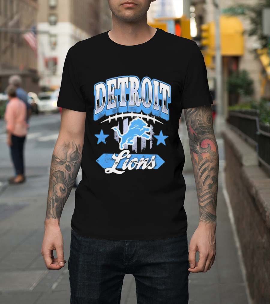 Detroit Lions Americana 2026 Stars Stripes Football Fan Gear T-Shirt