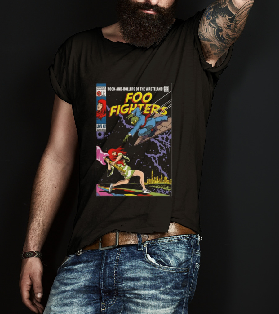 Foo Fighters Rock And Rollers Of The Wasteland Sayreville New Jersey May 2 Starland Ballroom T-Shirt