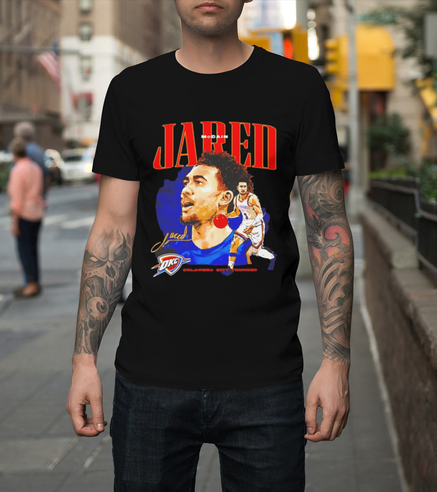 Jared McCain Oklahoma City Thunder NBA Basketball OKC Player T-Shirt