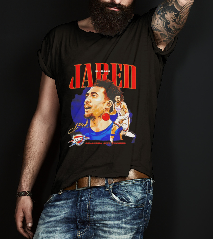 Jared McCain Oklahoma City Thunder NBA Basketball OKC Player T-Shirt