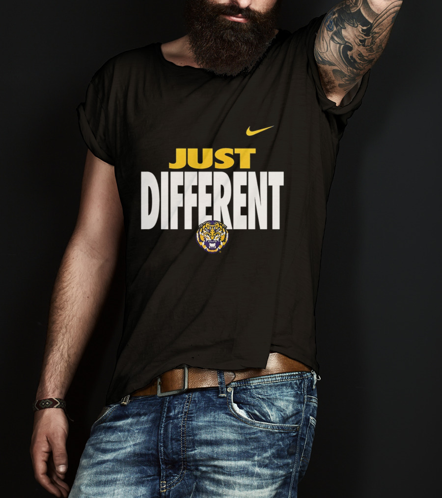 Just Different LSU Tigers Nike Iconic Team Spirit T-Shirt