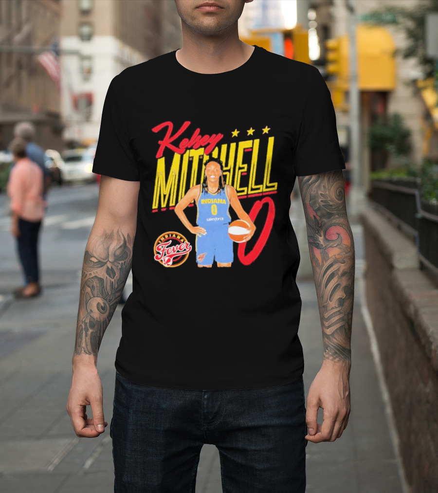 Kelsey Mitchell Indiana Fever Basketball Player Pose Salesforce T-Shirt