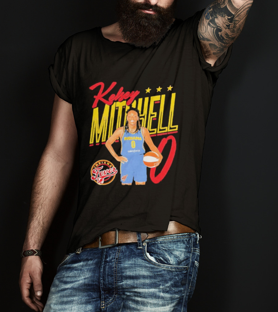 Kelsey Mitchell Indiana Fever Basketball Player Pose Salesforce T-Shirt