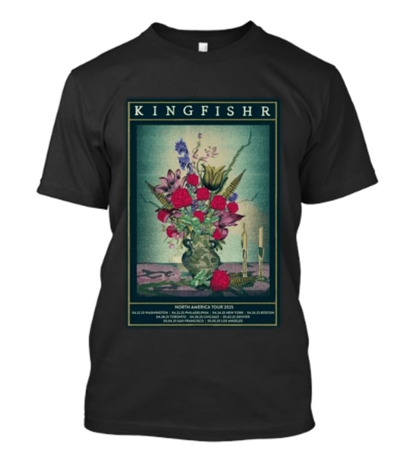 Kingfishr North America Tour 2025 May 2 Denver Floral T-Shirt