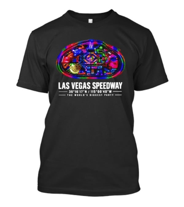 Las Vegas Speedway Coordinates In Nevada The World's Biggest Party T-Shirt