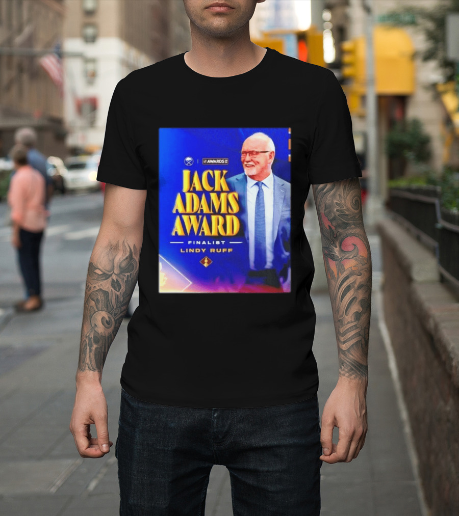 Lindy Ruff Jack Adams Award Finalist NHL Coach Recognition T-Shirt