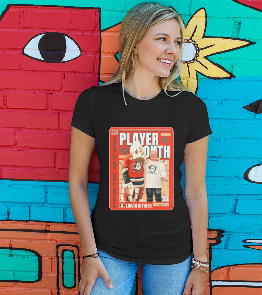 Top Flight Sweet Anaheim Ducks Logan Bittner Player Of The Month April 2026 T-Shirt