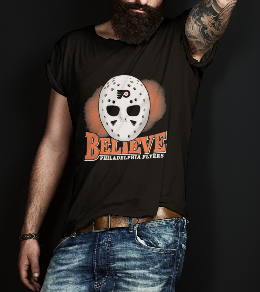 Philadelphia Flyers Believe Hockey Mask Franklin T-Shirt