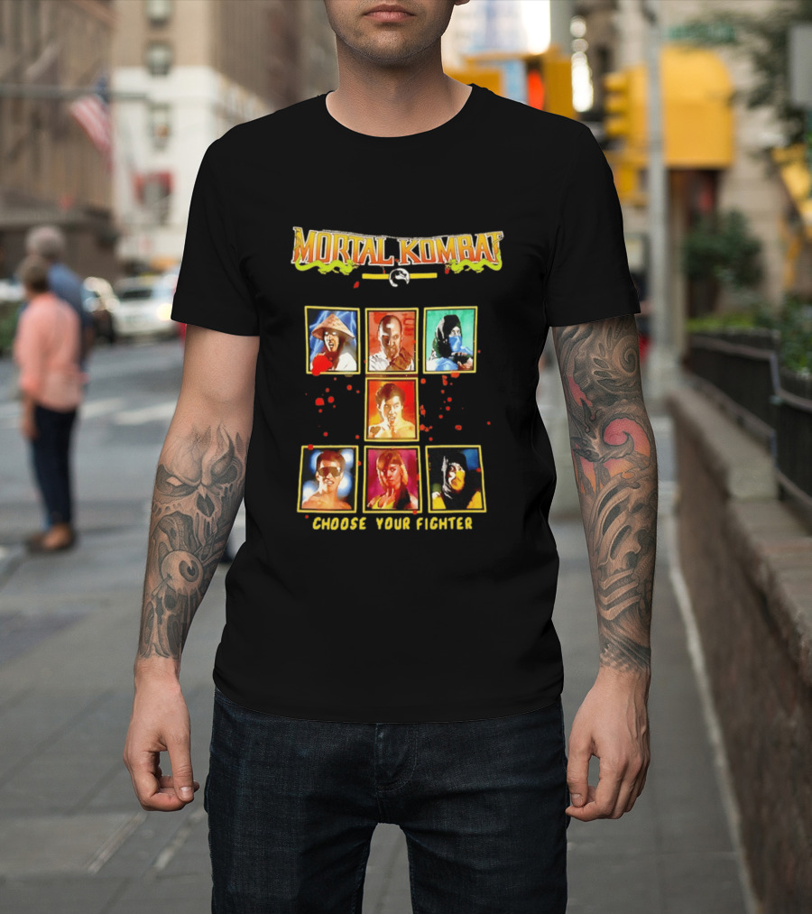 Mortal Kombat Choose Your Fighter Iconic Characters Selection T-Shirt
