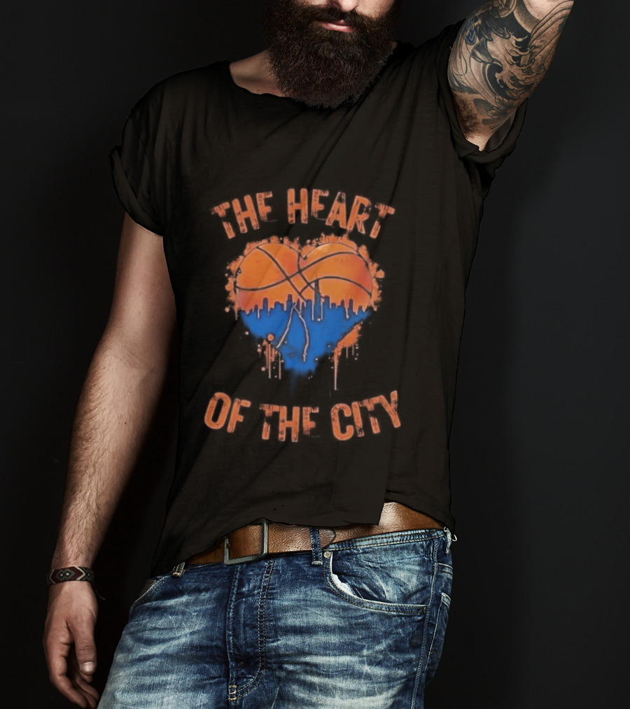 New York Knicks Heart Of The City Skyline Basketball T-Shirt