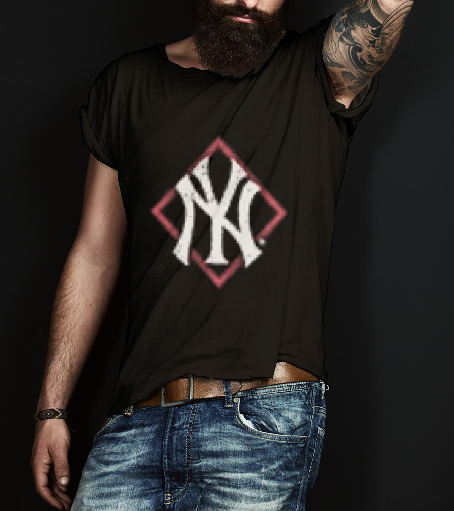 New York Yankees America's Pastime Black Americana NY Monogram T-Shirt