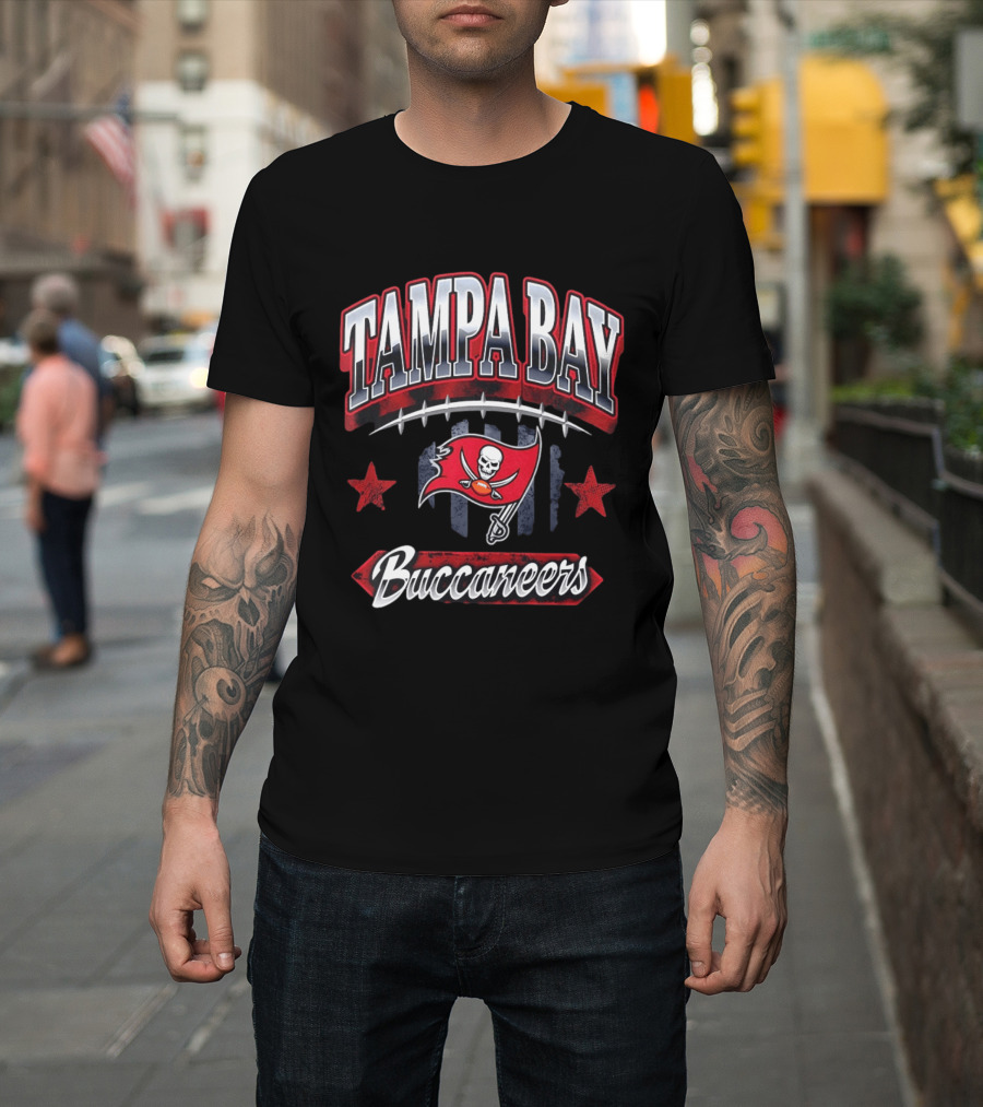 Tampa Bay Buccaneers Americana 2026 Team Flag Two Stars T-Shirt