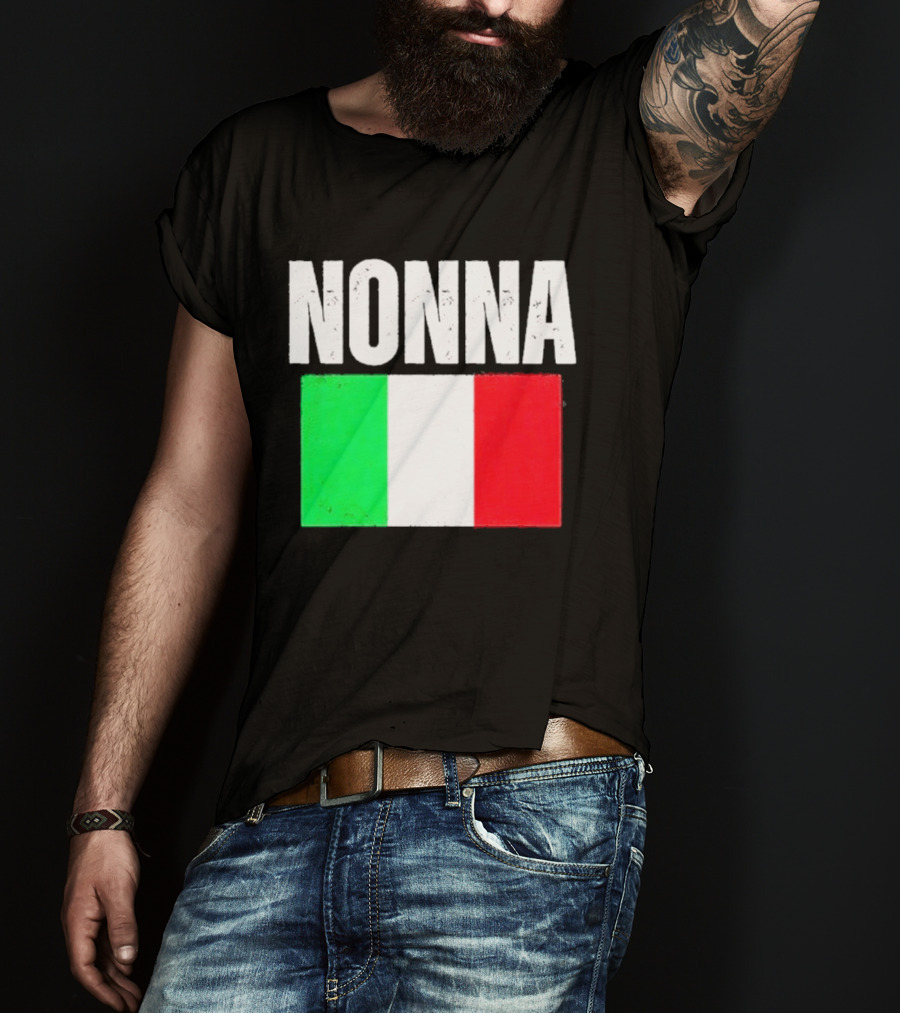 Italian Nonna Flag Pride With Italy T-Shirt