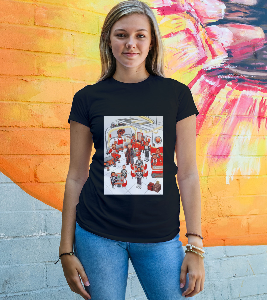 Cincinnati Bengals Star Wars Parody In Retro Diner Scene T-Shirt