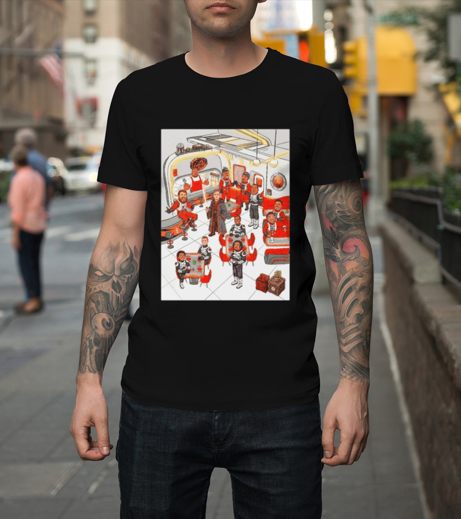 Cincinnati Bengals Star Wars Parody In Retro Diner Scene T-Shirt