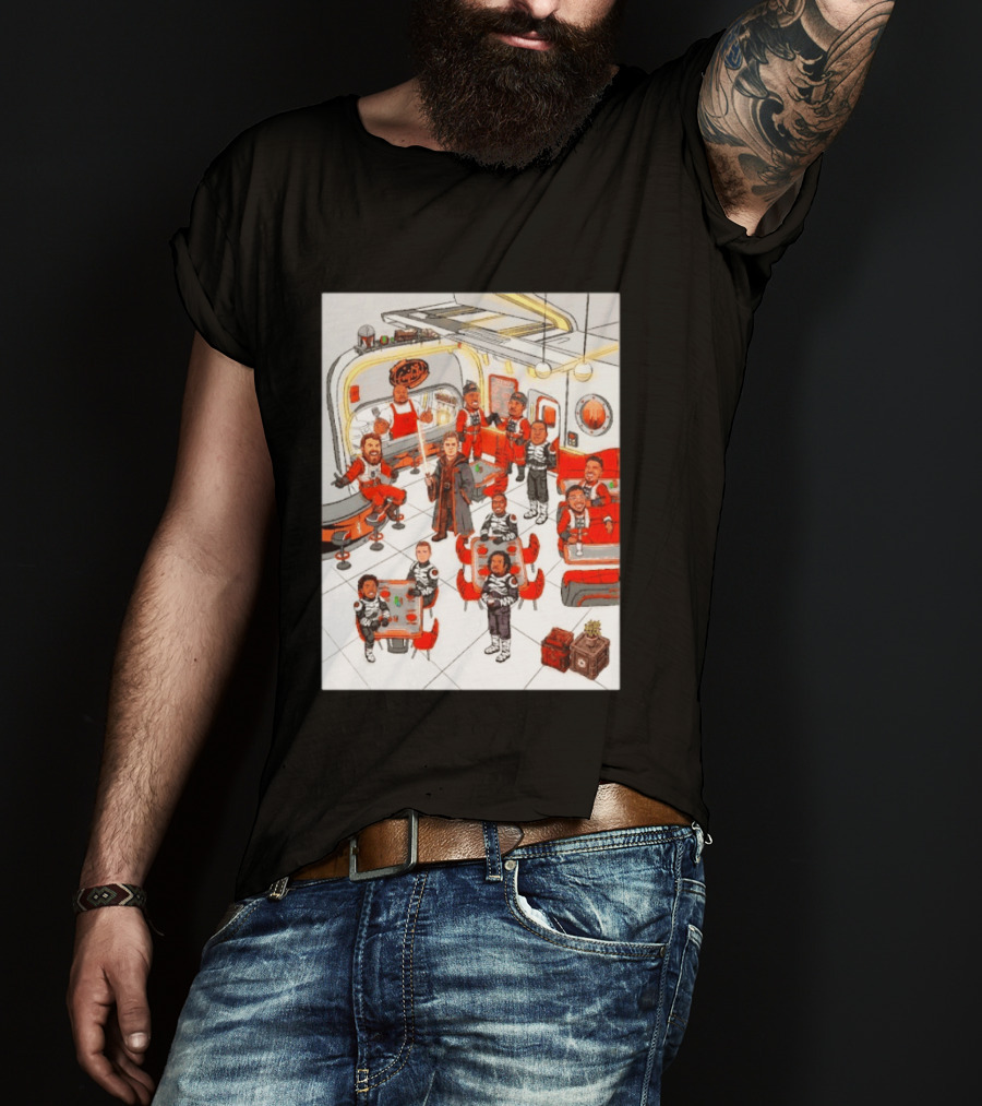 Cincinnati Bengals Star Wars Parody In Retro Diner Scene T-Shirt