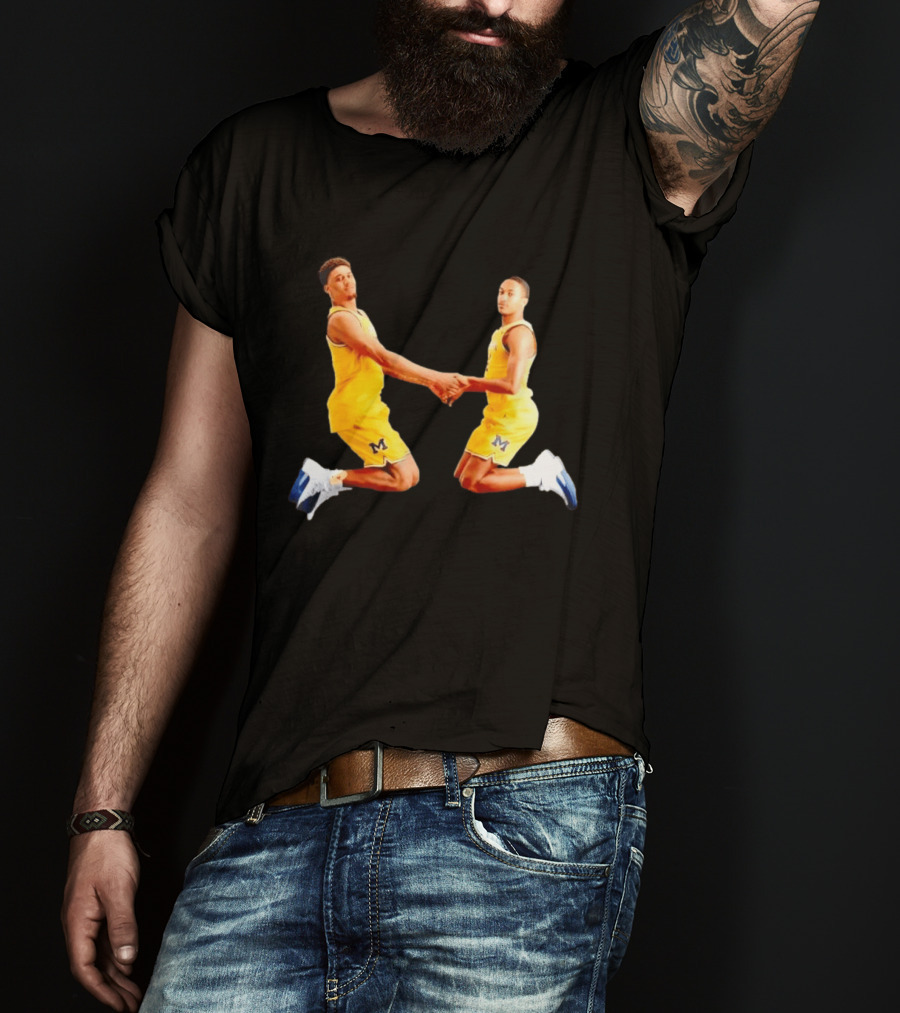 Yaxel Lendeborg Nimari Burnett Michigan Basketball Jump Mount Clumsy T-Shirt