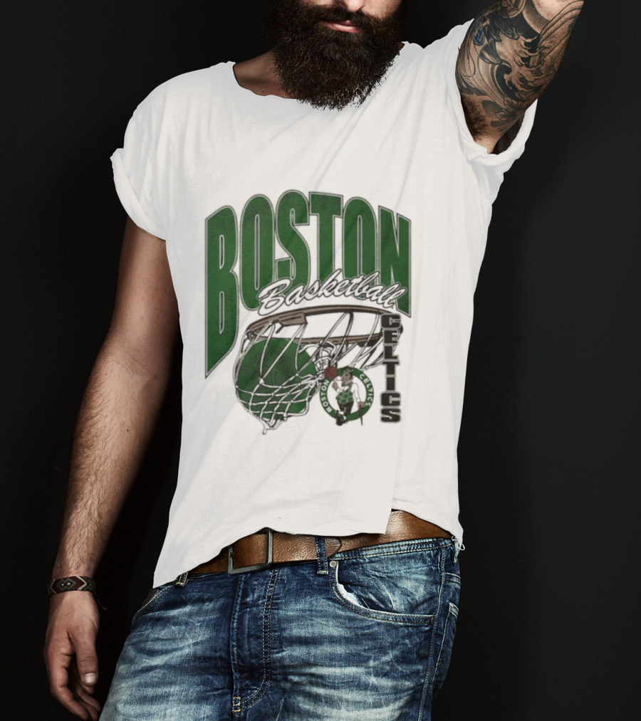Boston Celtics Basketball 2026 Script Swish T-Shirt