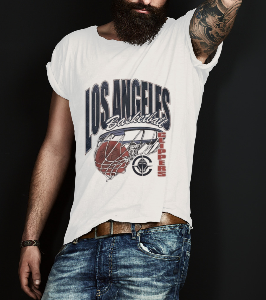Los Angeles Clippers Script Swish Basketball 2026 T-Shirt