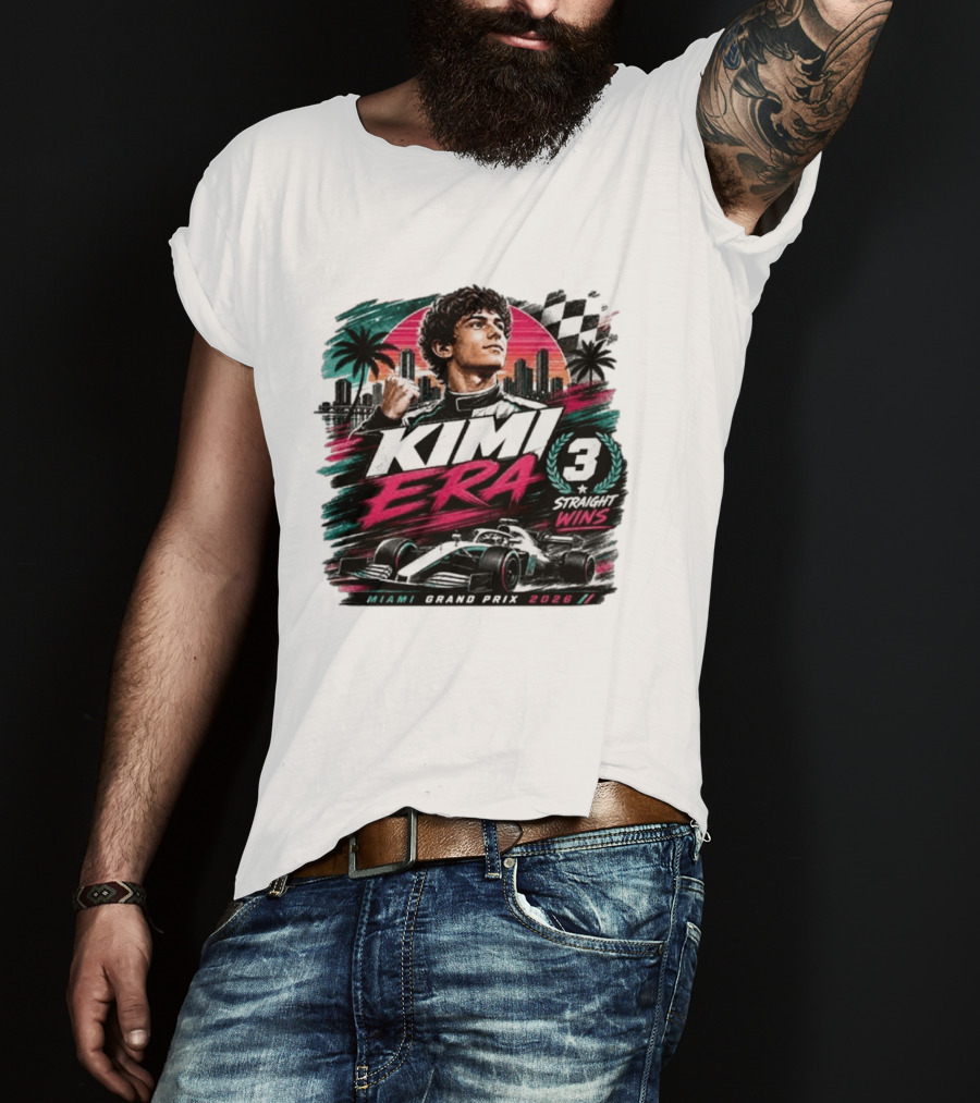 Kimi Era 3 Straight Wins Miami Grand Prix 2026 T-Shirt