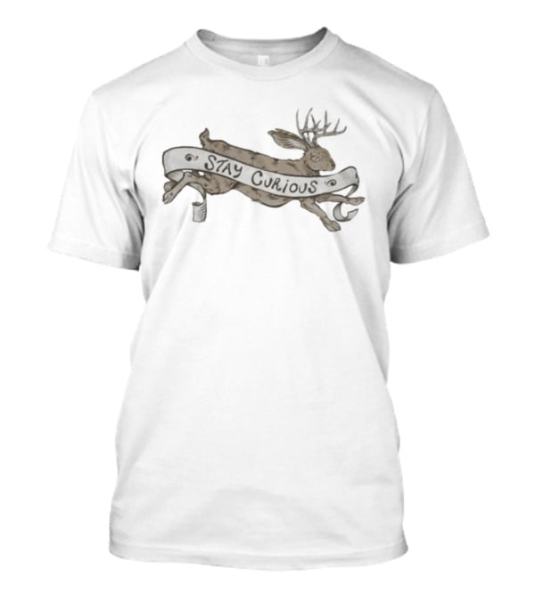 Miniminuteman Stay Curious Jumping Jackalope T-Shirt