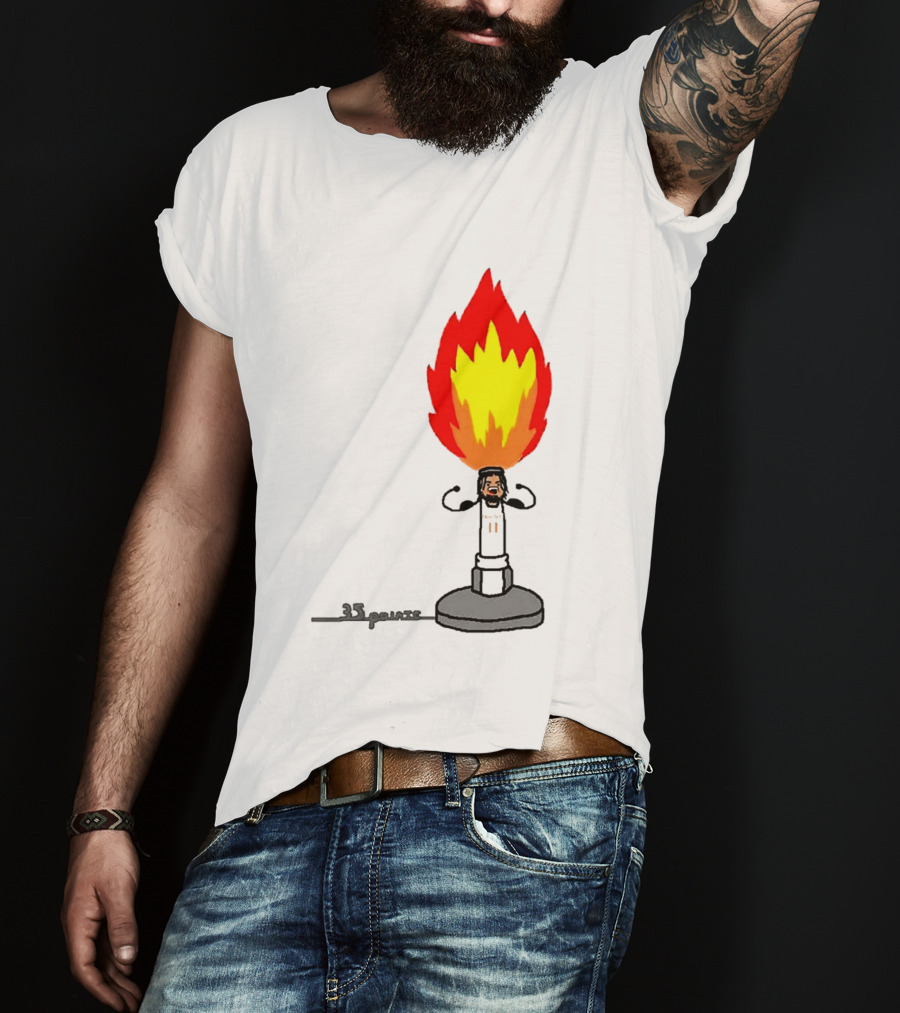 New York Knicks Jalen Brunson 35 Points It's Lit Flame T-Shirt