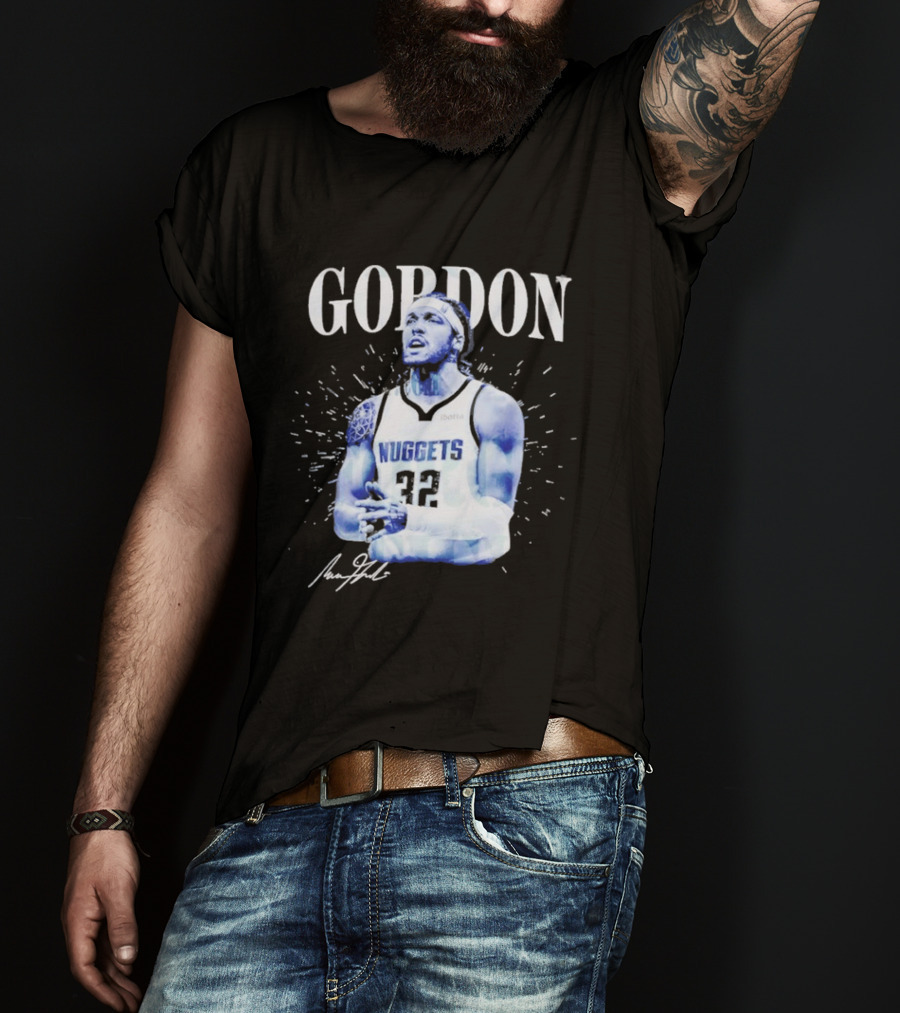 Gordon Aaron Denver Nuggets Basketball Player 50 Signature T-Shirt