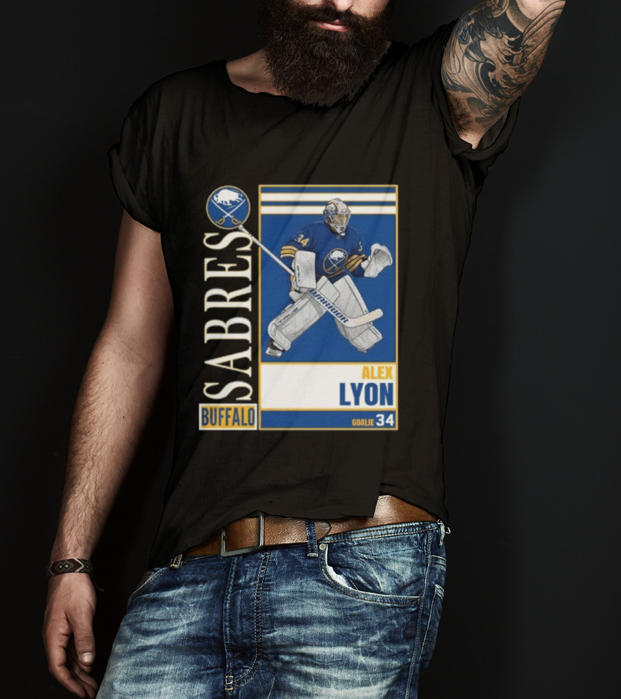 Buffalo Sabres Alex Lyon Goalie 34 Hockey T-Shirt