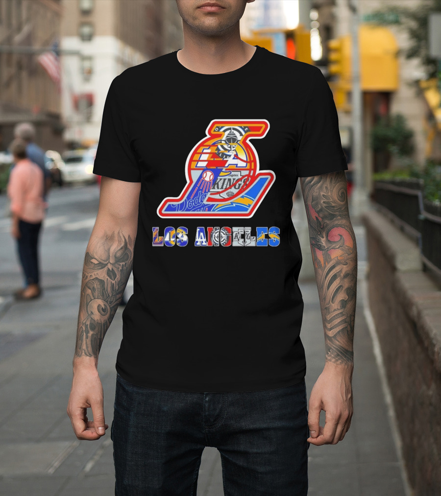 Los Angeles Dodgers Lakers Kings Chargers Sports Team Mashup T-Shirt