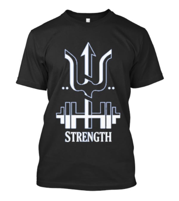 Bryan Woo Strength Arrow And Barbell Motivational T-Shirt