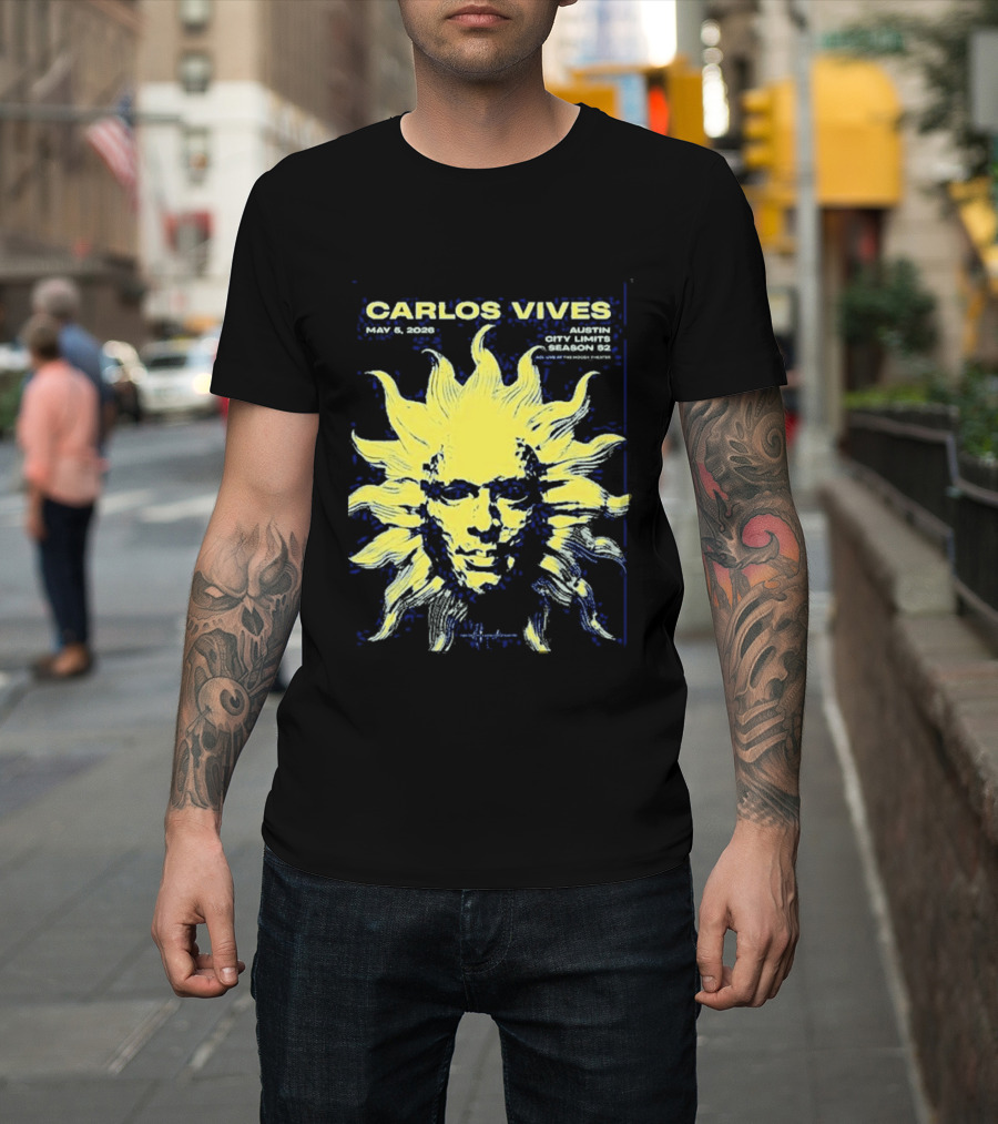 Carlos Vives May 05 2026 Austin Texas Concert Sun T-Shirt