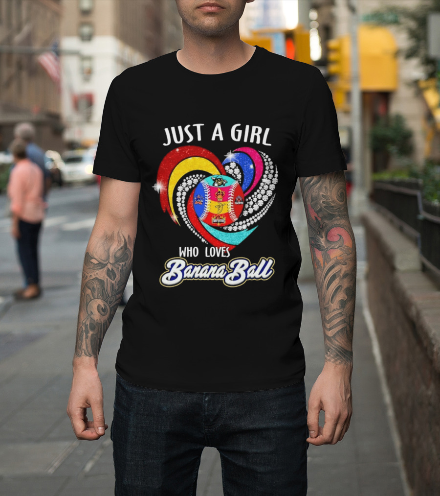 Just A Girl Who Loves Banana Ball Sports Fan T-Shirt