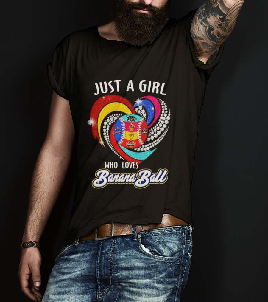 Just A Girl Who Loves Banana Ball Sports Fan T-Shirt
