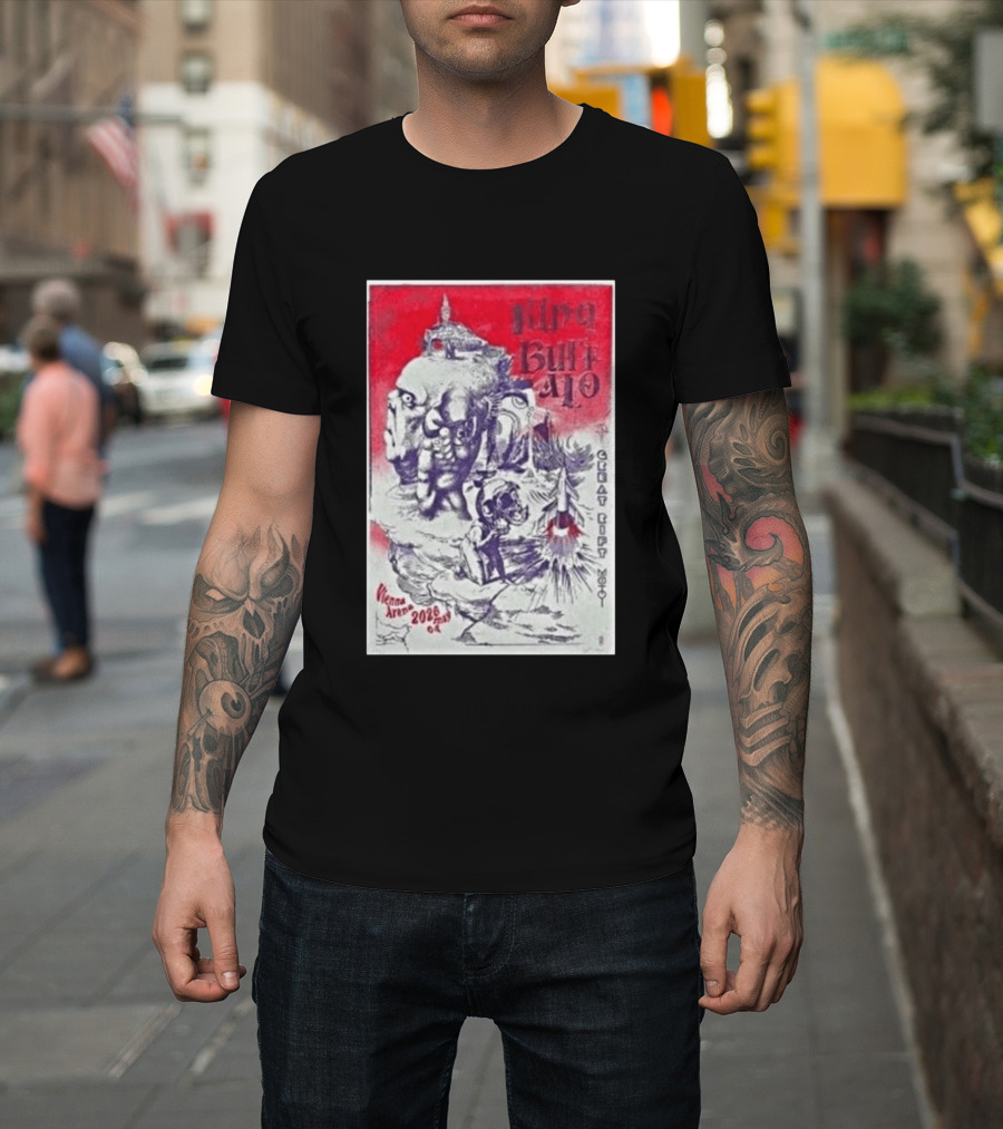 King Buffalo Vienna Arena May 4 2026 Concert Art Featuring Surreal Imagery And Space T-Shirt