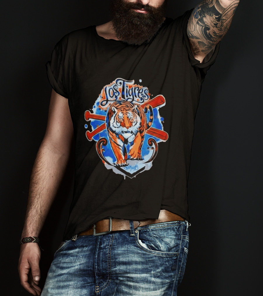 Los Tigres SW Freddy Baseball Tiger T-Shirt