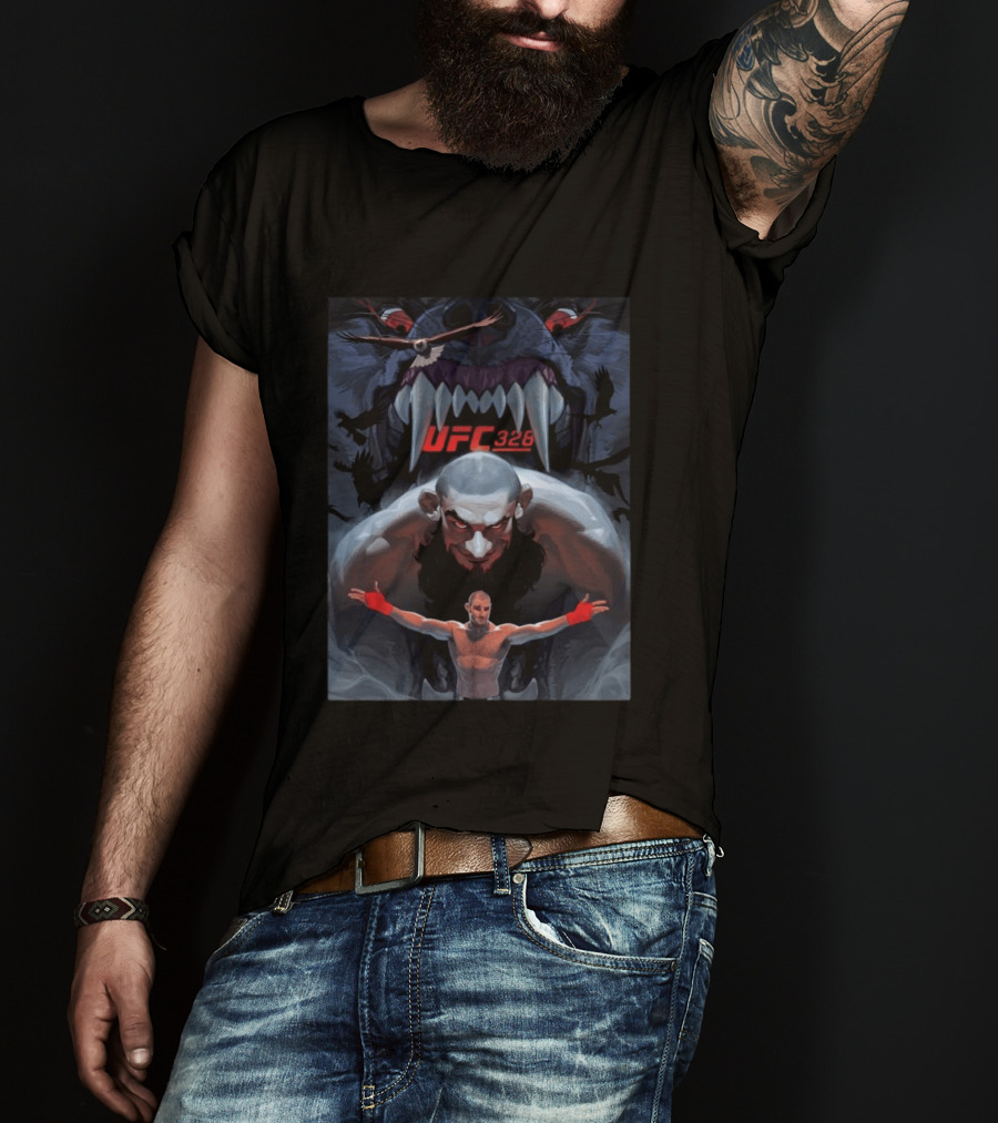 UFC 328 The Hunt Is On By Ognjen Sporin Fighter And Beast T-Shirt