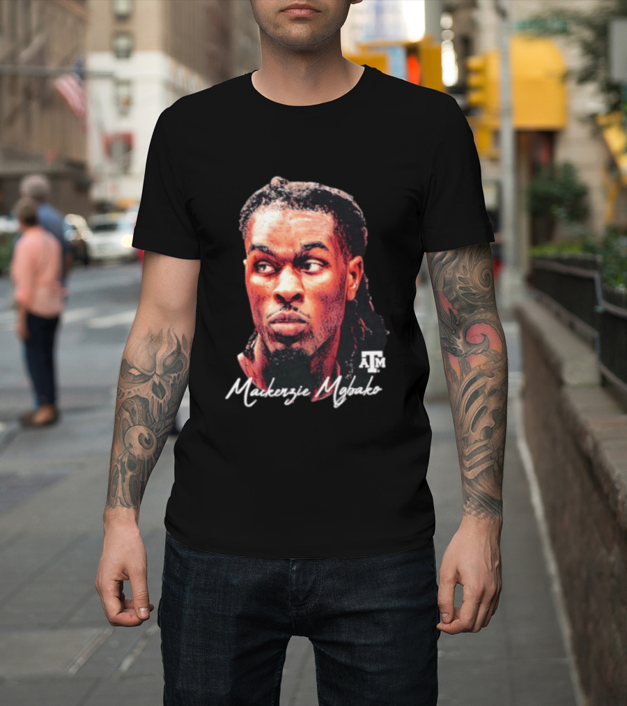 Texas A&M Aggies Mackenzie Mgbako NCAA Basketball Game Face T-Shirt