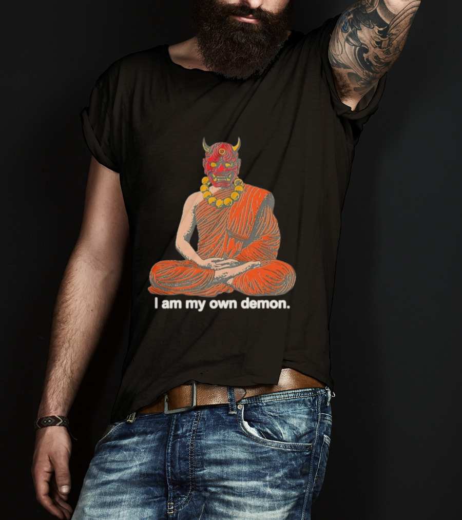 I Am My Own Demon Buddhist Mask Meditation T-Shirt