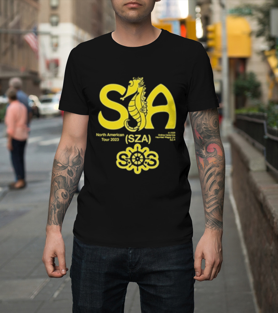 Sza Seahouse North American Tour 2023 Seahorse Sos T-Shirt