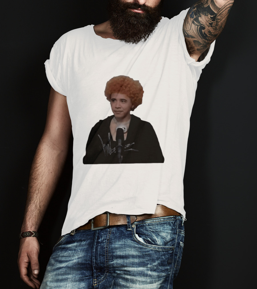 Obama Spice Meme Satirical Icon With Afro Wig T-Shirt