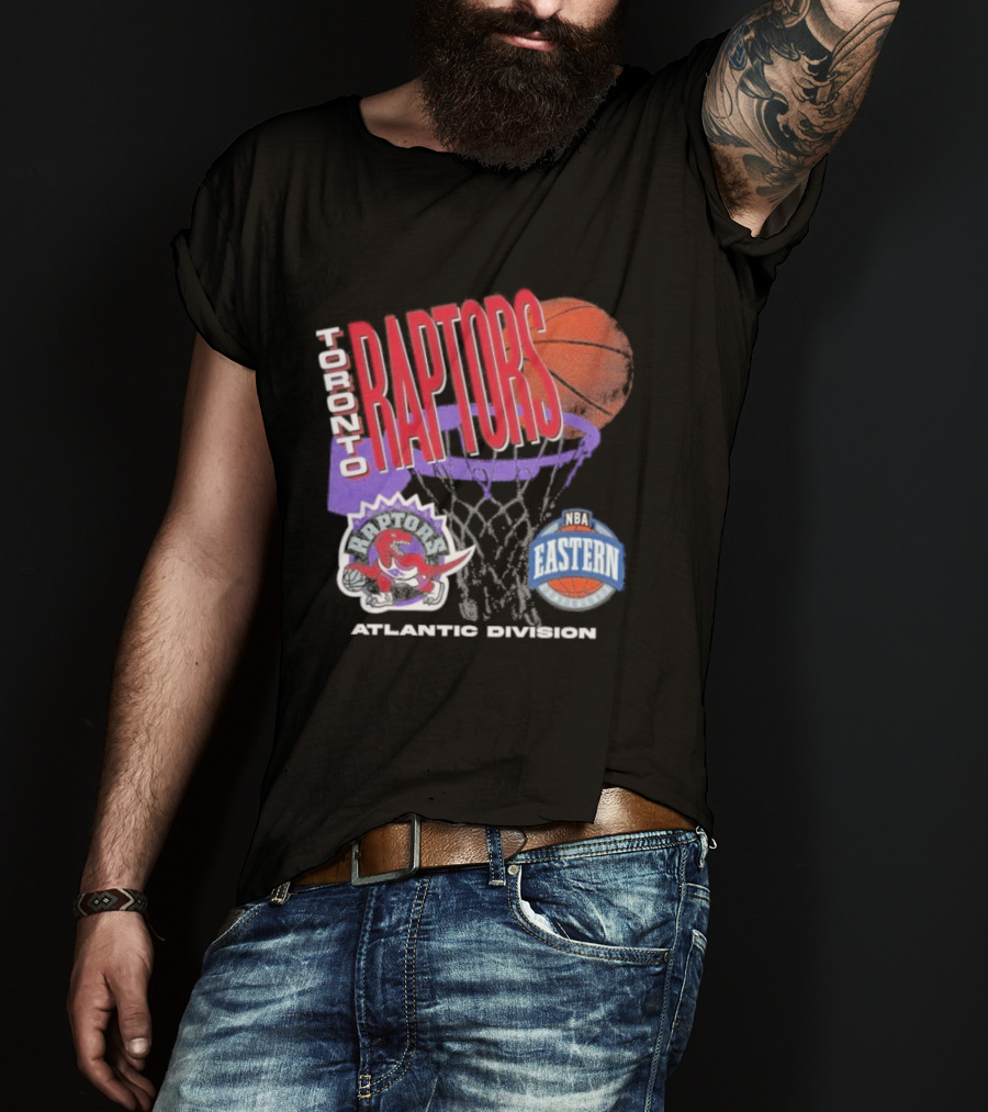 Toronto Raptors 90s Hardwood Classics Atlantic Division Eastern Basketball T-Shirt