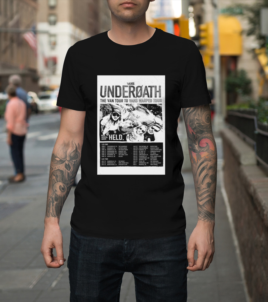 Vans Underoath The Van Tour To Vans Warped Tour 2026 With Special Guest Held T-Shirt