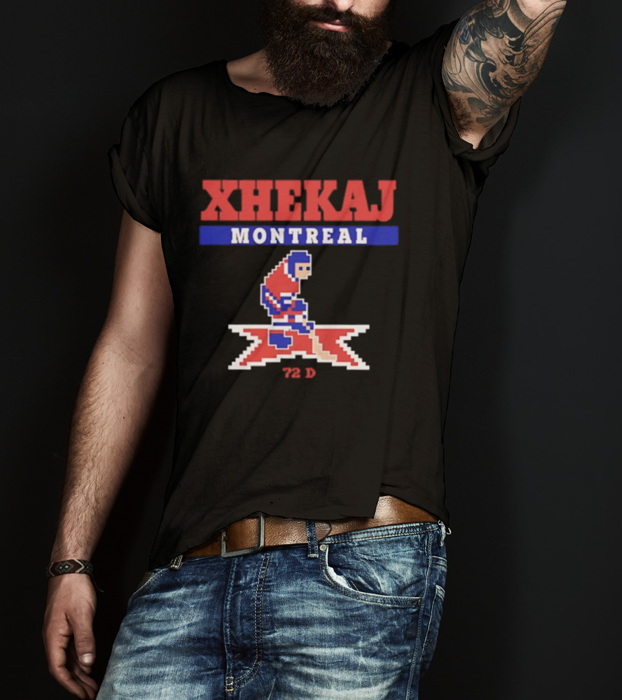 Xhekaj Montreal Canadiens 72 D Retro Hockey Player Pixel T-Shirt