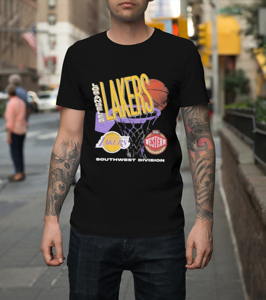 Los Angeles Lakers Southwest Division 90s Basketball Western Conference T-Shirt