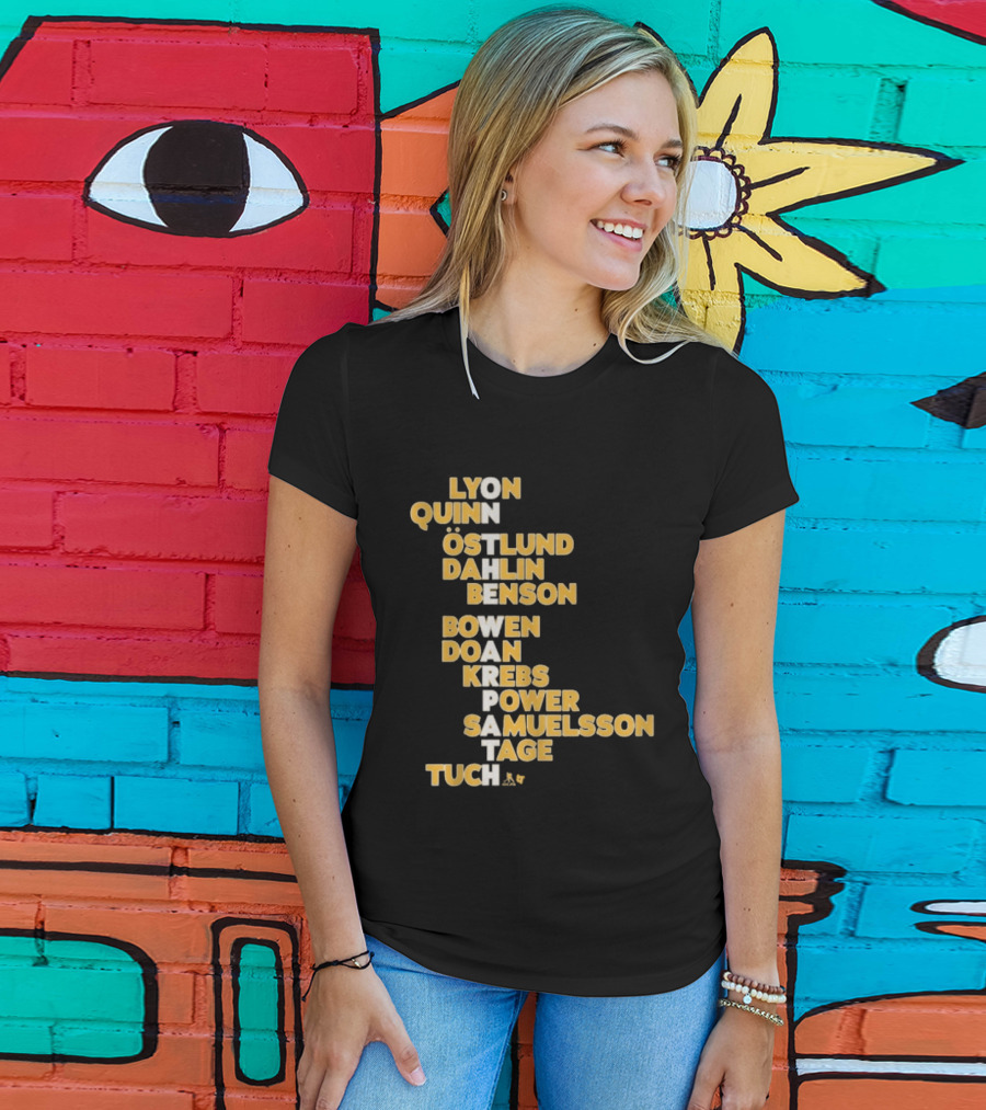 Buffalo Hockey On The Warpath Lyon Quinn Östlund Dahlin Benson Buffalo 2026 T-Shirt