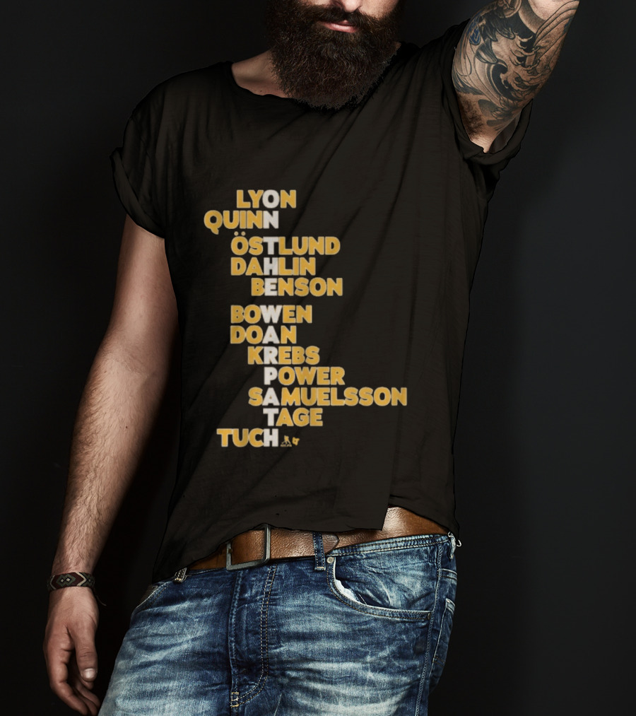 Buffalo Hockey On The Warpath Lyon Quinn Östlund Dahlin Benson Buffalo 2026 T-Shirt