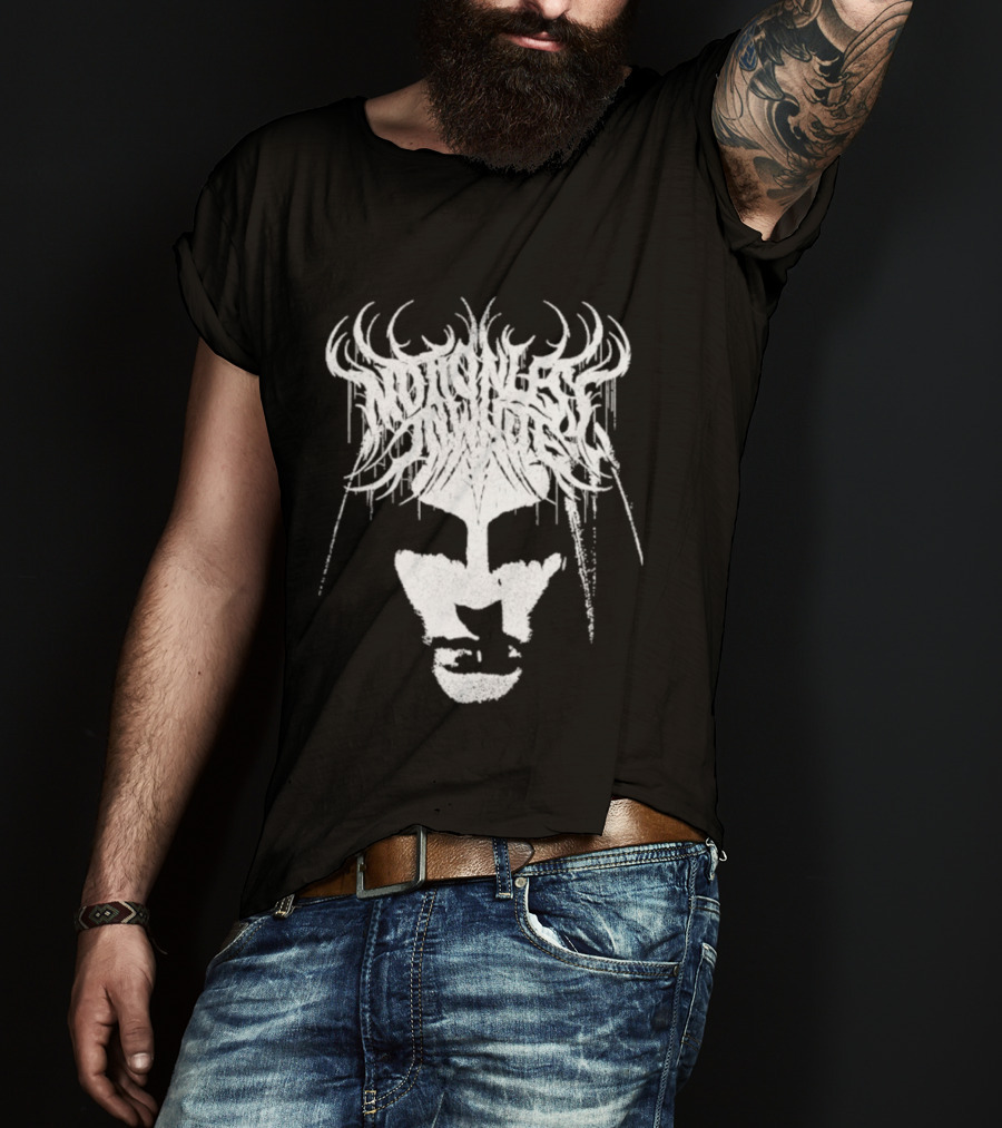 Miw Fear Not The Dark Symmetrical Antlered Reflection T-Shirt