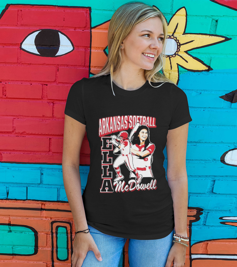 Ella McDowell Arkansas Softball Player Team Spirit T-Shirt