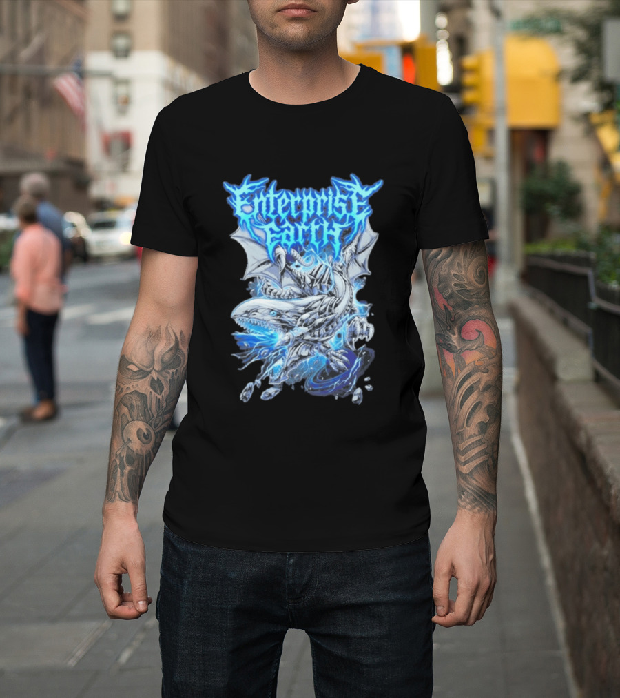 Enterprise Earth Blue Eyes White Dragon Fusion T-Shirt